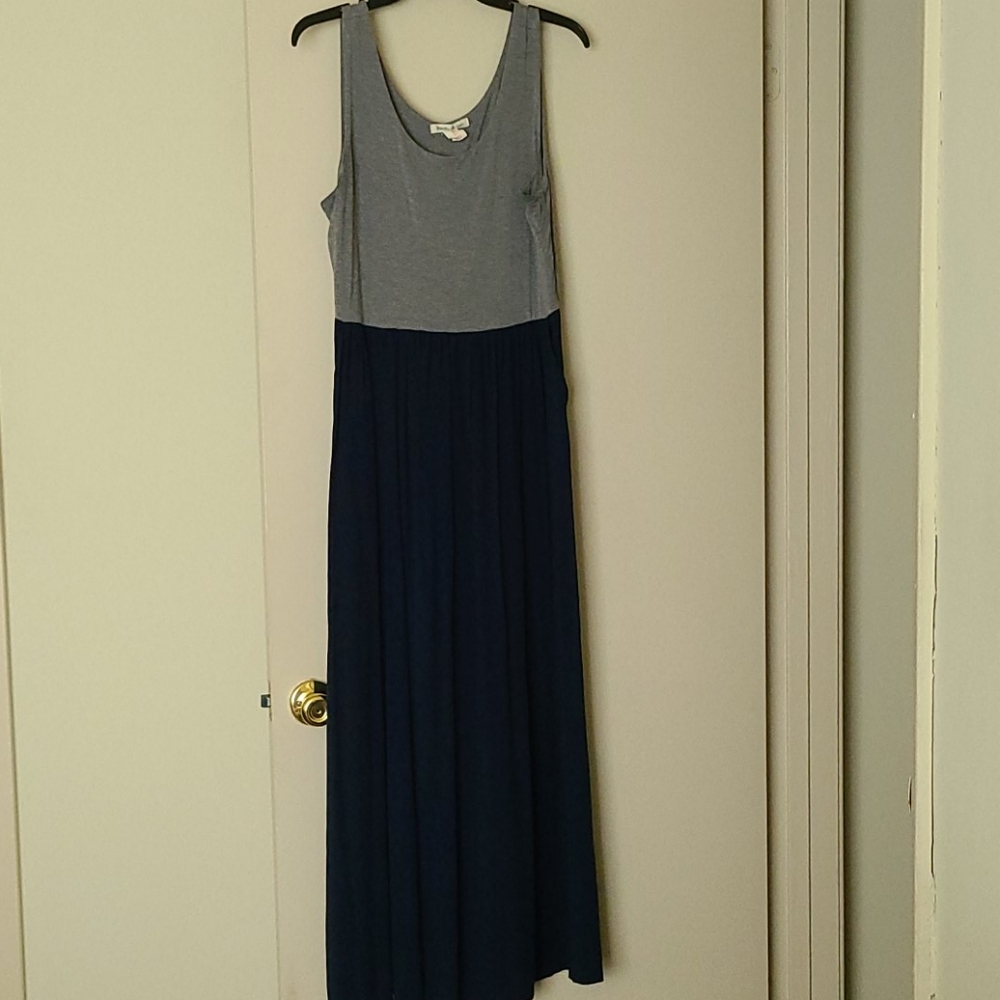 Grey and Blue Maxi